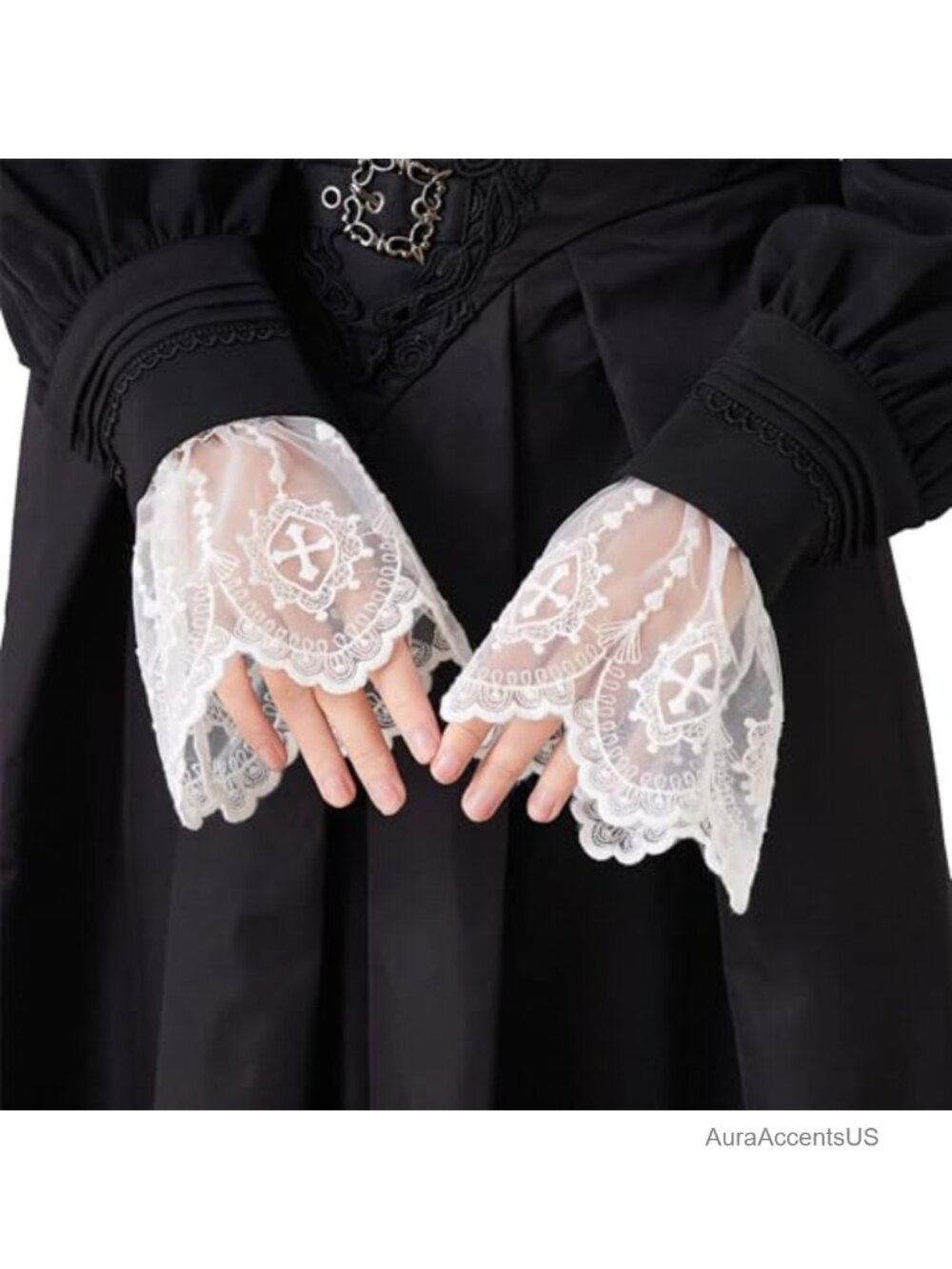 Detachable Wrist Cuffs for Women Victorian Costume Sleeve Bracelets